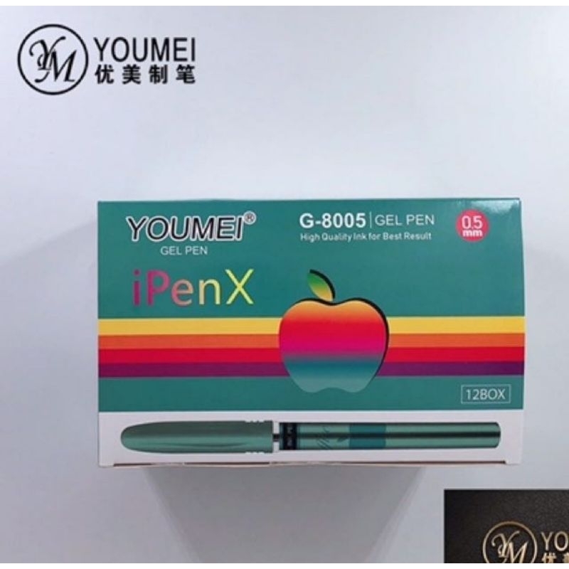 

BALLPOINT APPLE IPEN IPHONE 14 YOUMEI / PULPEN GEL INK PEN IPEN X 0.5MM 12 Pcs