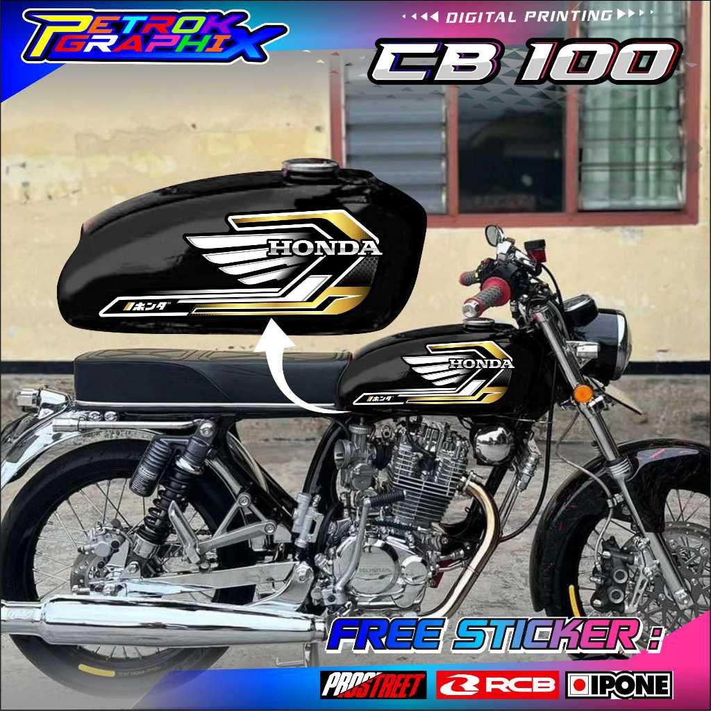 STRIPING VARIASI CB 100 HONDA / STICKER LIST HONDA CB 100