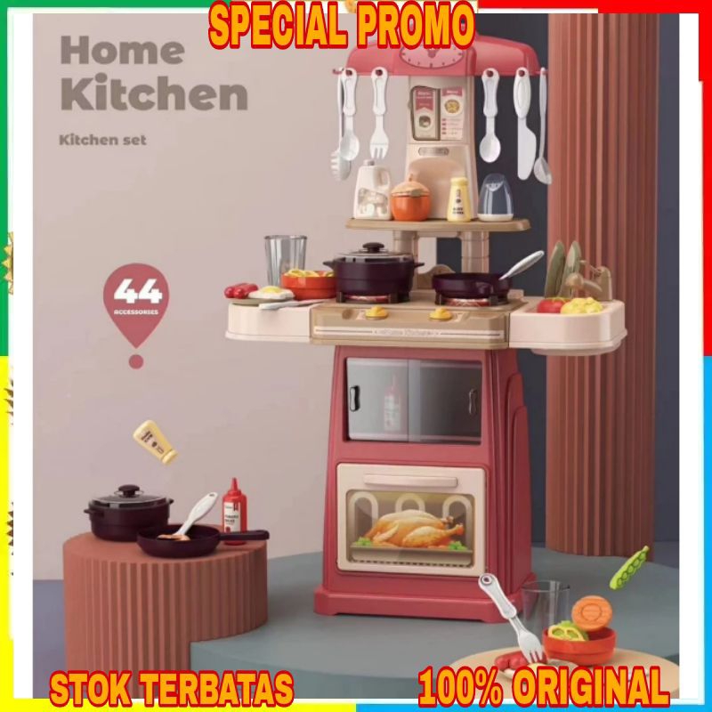 RAJA KOKI 957 MAINAN ANAK MASAK MASAKAN KITCHEN SET JUMBO ADA LAGU+SUARA/mainan masak masakan/mainan