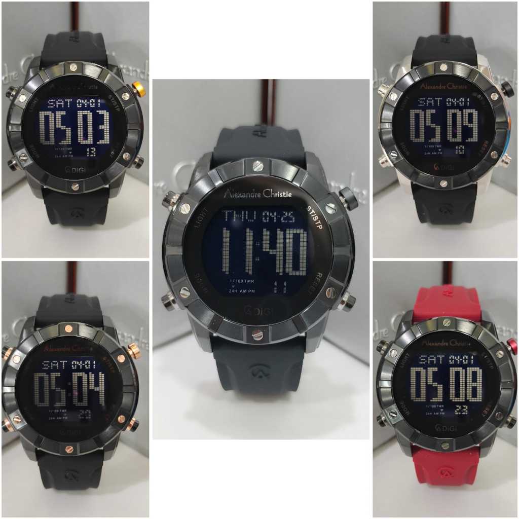 Jam Pria Digital Alexandre Christie AC9373 AC 9373 ORIGINAL Alexander Christie Garansi Resmi