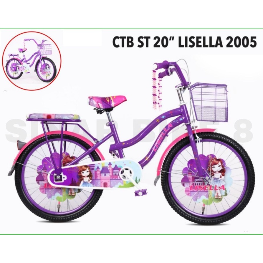 Sepeda Mini Keranjang Anak Perempuan LISELLA 2005 Ukuran 20 Inch