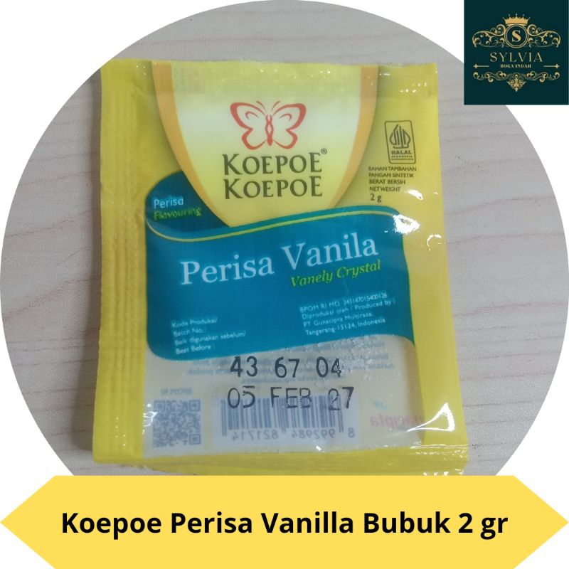 

Kupu Kupu Perisa Vanilla Crystal Sachet / Koepoe Koepoe Vanili Vanili Bubuk Sachet 2 gr