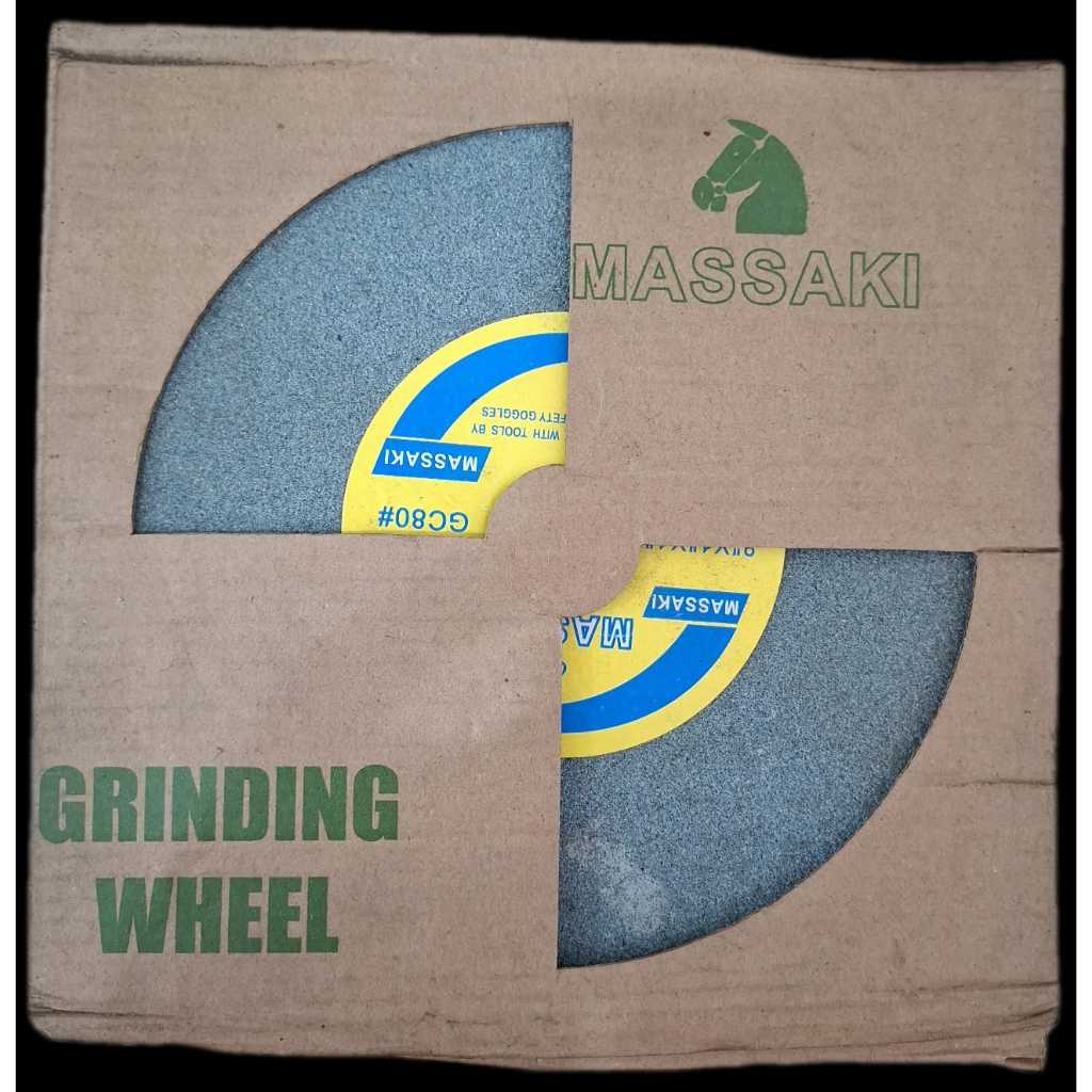 Batu Gurinda Duduk 8" Massaki / Mata Batu Poles Gerinda Duduk Hijau 8" inch x 1 1/4" Asah Pisau Mass