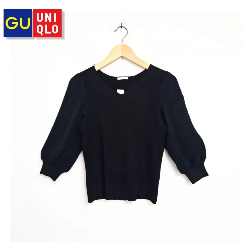 Knit MIX Lidi GU Uniqlo Lengan Balon (KODE : B18 -20 )