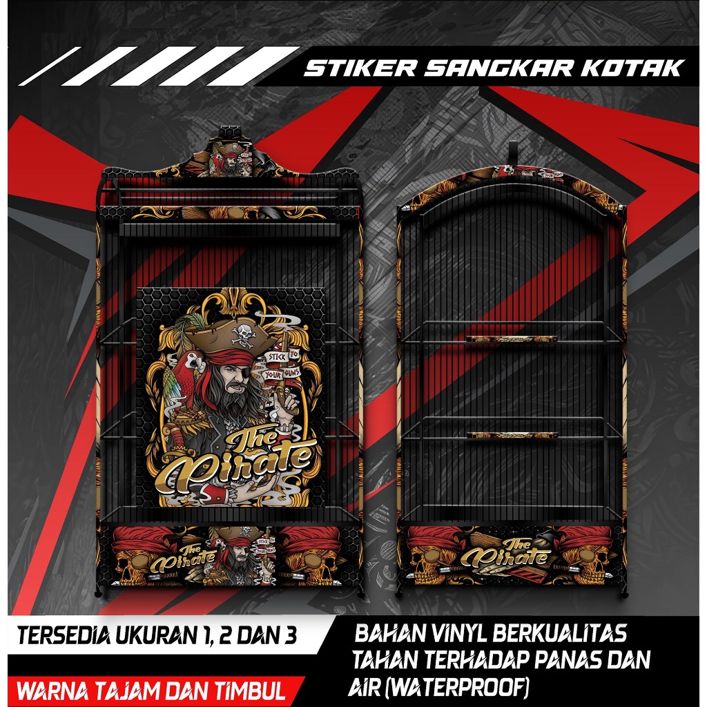 

Stiker Decal Sangkar Burung Kotak, Kosan, Koper, Kenari, Cendet, Cucak Ijo, Bajak Laut, Anti Air