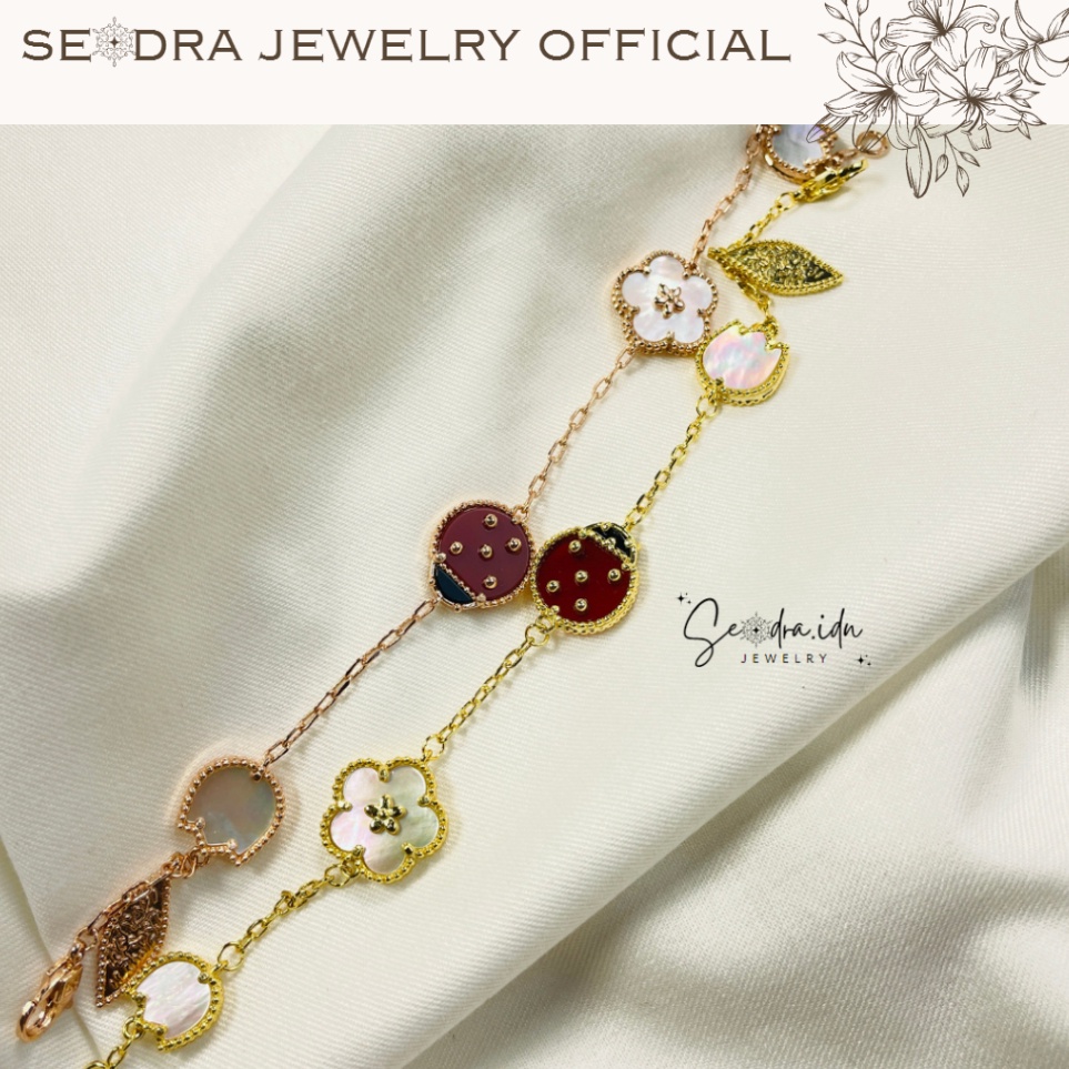 ART M54L SEODRA PREMIUM  Kumbang Kepik Gelang Kalung  Kalung Gelang Bunga VAN CLEEF  ARPELS VINTAGE 