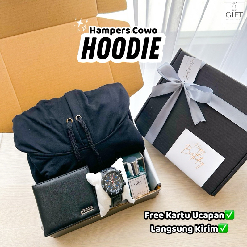 

Hampers Cowo Hodie Premium | Kado Special Ulang Tahun Wisuda Anniversary Pria Keren