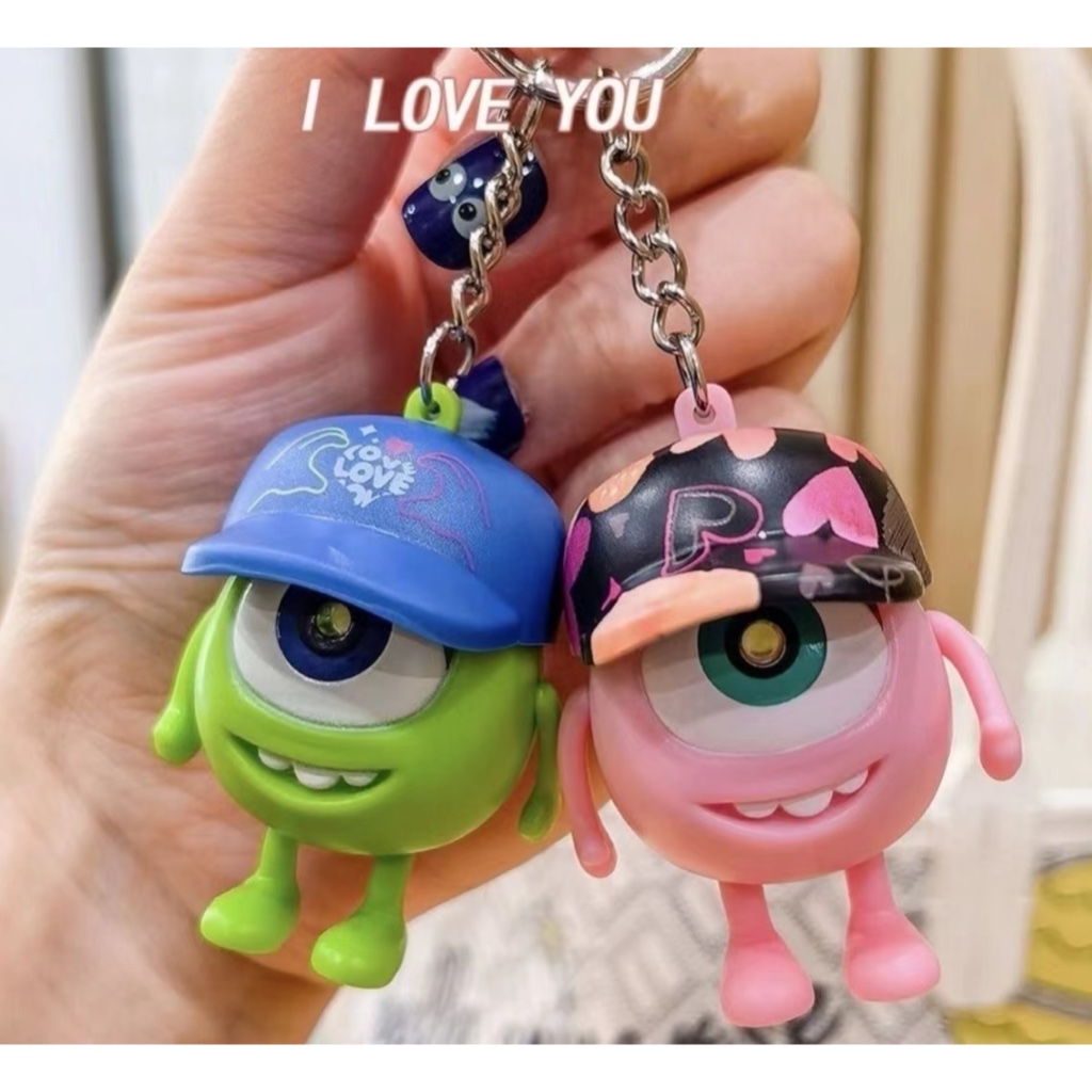 【Versi audio 】I LOVE YOU Liontin Gantungan bergerak Mike /gantungan kunci couple/gantungan i love yo