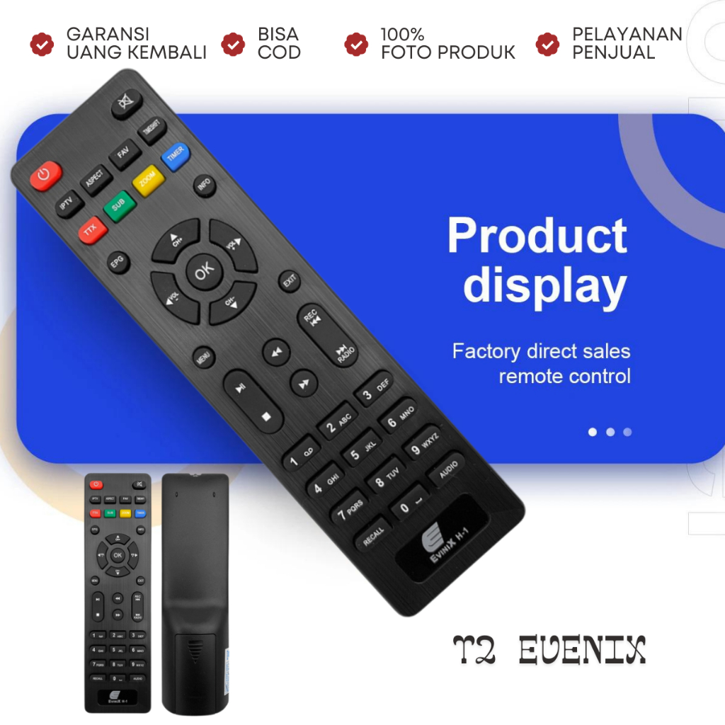 REMOTE SET TOP BOX STB DVB T2 UNIVERSAL RM88 VENUS MATRIX EVENIX SKYBOX