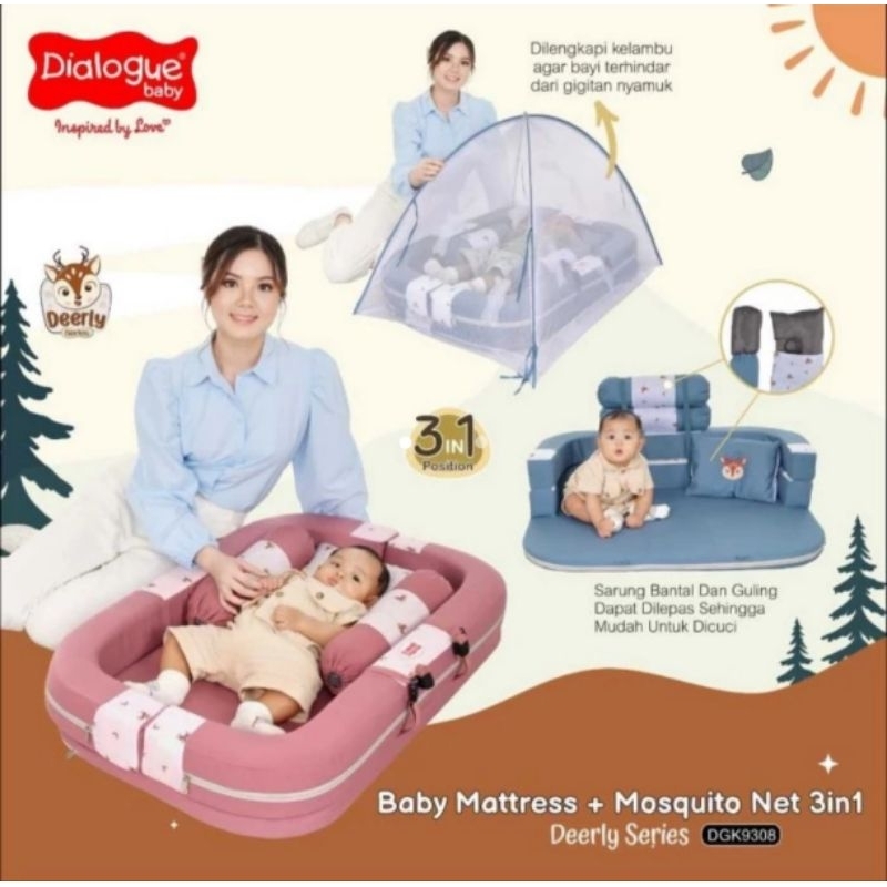 Baby Mattress Mosquito Net 3in1 Dialogue DGK9308 Kasur Sofa Kelambu Anak Bayi