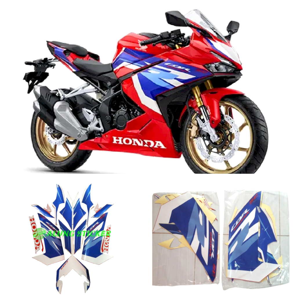 STIKER STRIPING LIS LES BODY MOTOR HONDA CBR 250RR SP 2023 MERAH BIRU 1SET STANDAR