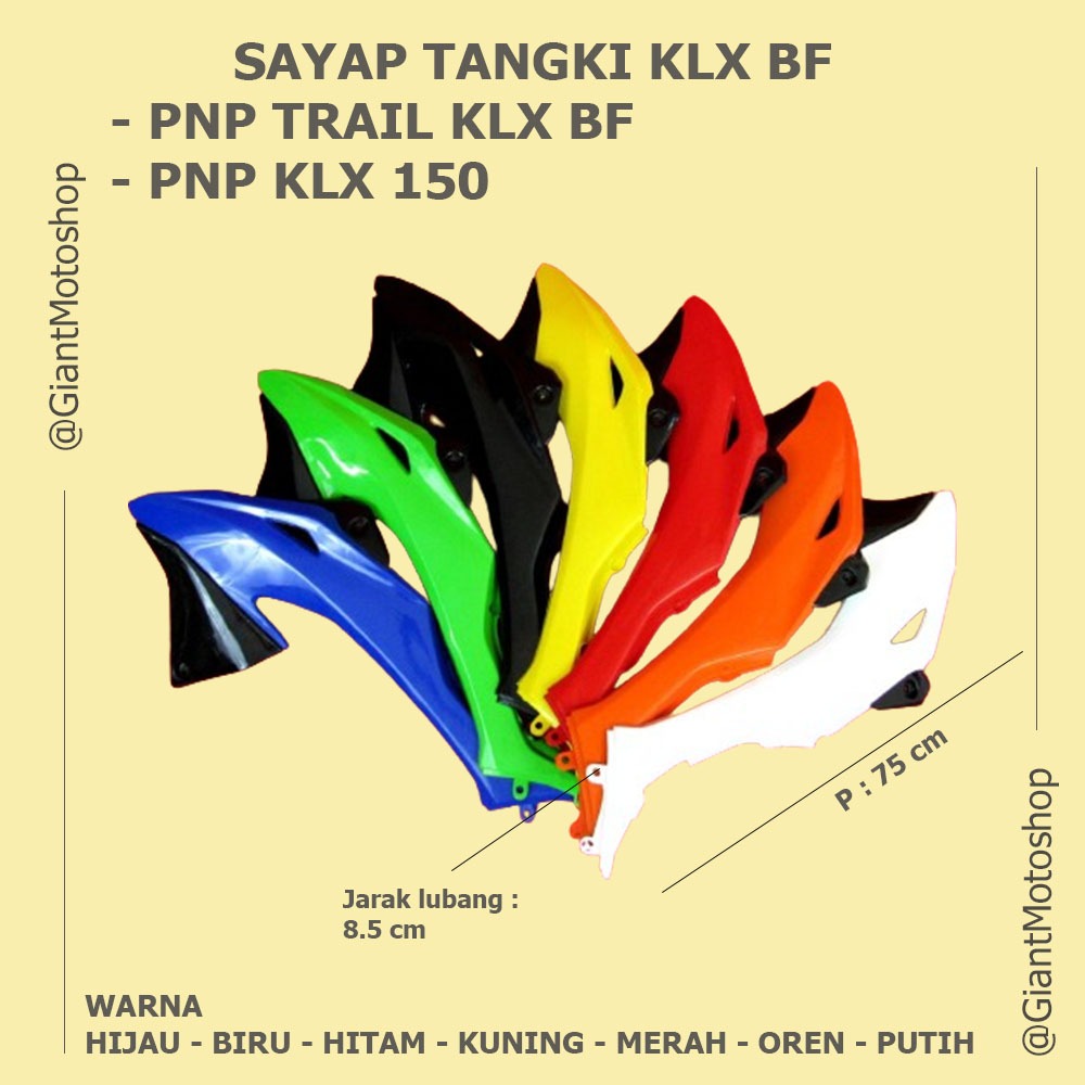 SAYAP TANGKI KLX BF Sayap klx bf sayap tangki klx bf sayap depan klx bf cover body depan klx bf