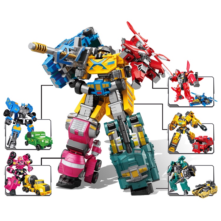 ART Y84P MINI AGENT X 5 IN 1 Mainan Robot Mobil Miniforce X Lucybot Lucy Bot Volt Sammy Max Transfor