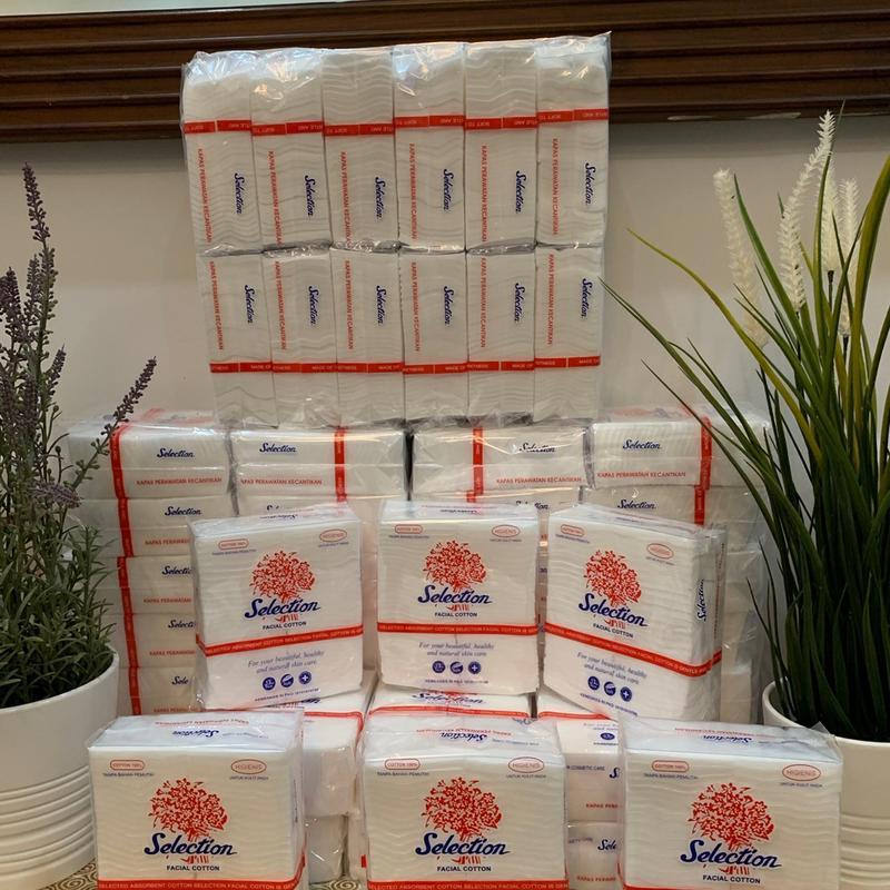 Selection Facial Cotton 35 gr Kapas Murah 35 gr Kapas Peralatan Pembersih Wajah Kotoran Kuning Bebas