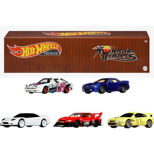 Hot Wheels Premium Mountain Drifters Countainer R34 AE86 Celica NSX