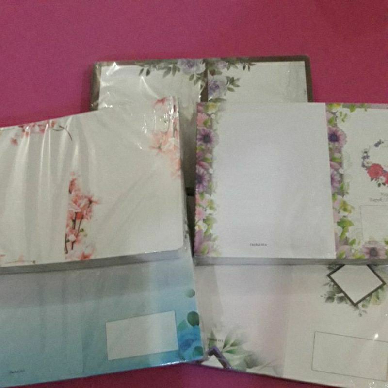 blangko undangan kosong lipat 2 + plastik