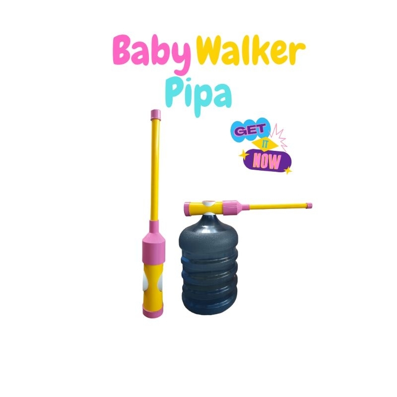 ALAT BELAJAR JALAN BAYI BABY WALKER PIPA WARNA YELLOW PINK /  ALAT BELAJAR JALAN BAYI