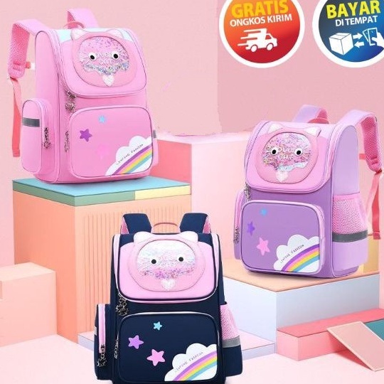 Promo BK144  TAS SEKOLAH TAS RANSEL ANAK PEREMPUAN TAS SEKOLAH ANAK PEREMPUAN TAS SEKOLAH WANITA TAS