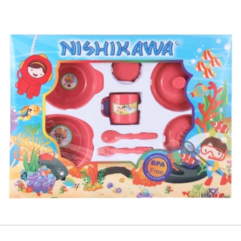 edingset tempat makan bayi Nishikawa/perlengkapan makan bayi