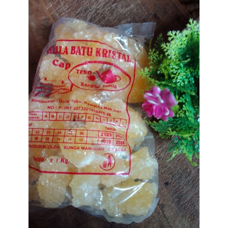 

Gula Batu Kristal 1Kg Cap Teko Karang Pakis