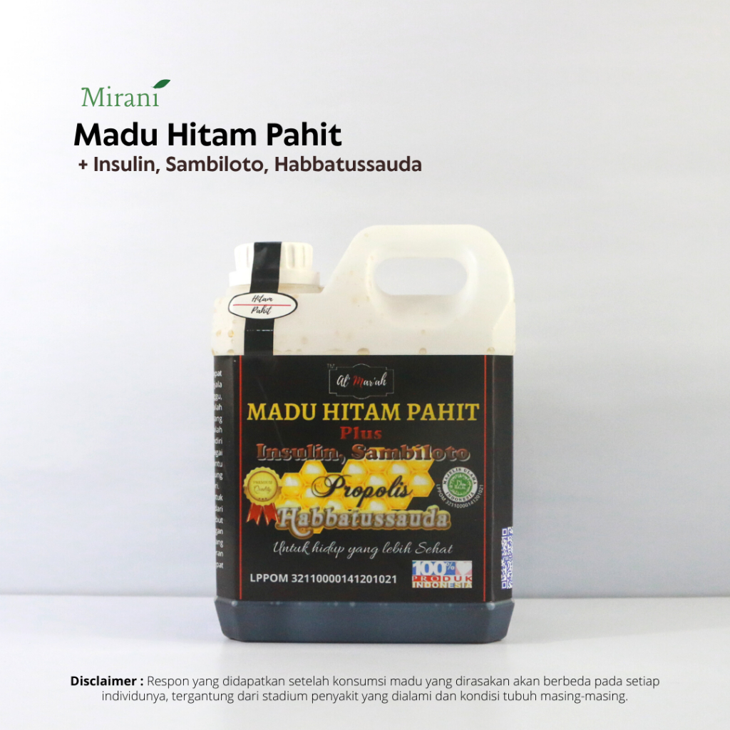 

Mirani - Madu Hitam Pahit Plus Insulin 1.000gr al mar'ah