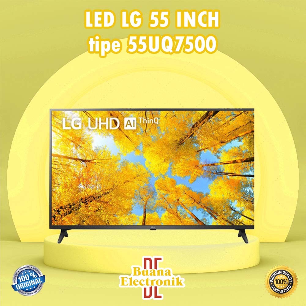 SMART TV 55 INCH LG TIPE 55UQ7500 LED 4K UHD ANDROID TV GARANSI RESMI