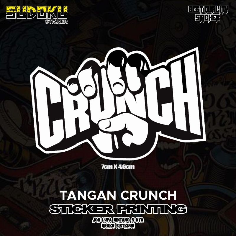 

STICKER STIKER PRINTING CRUNCH GENGGAM TANGAN