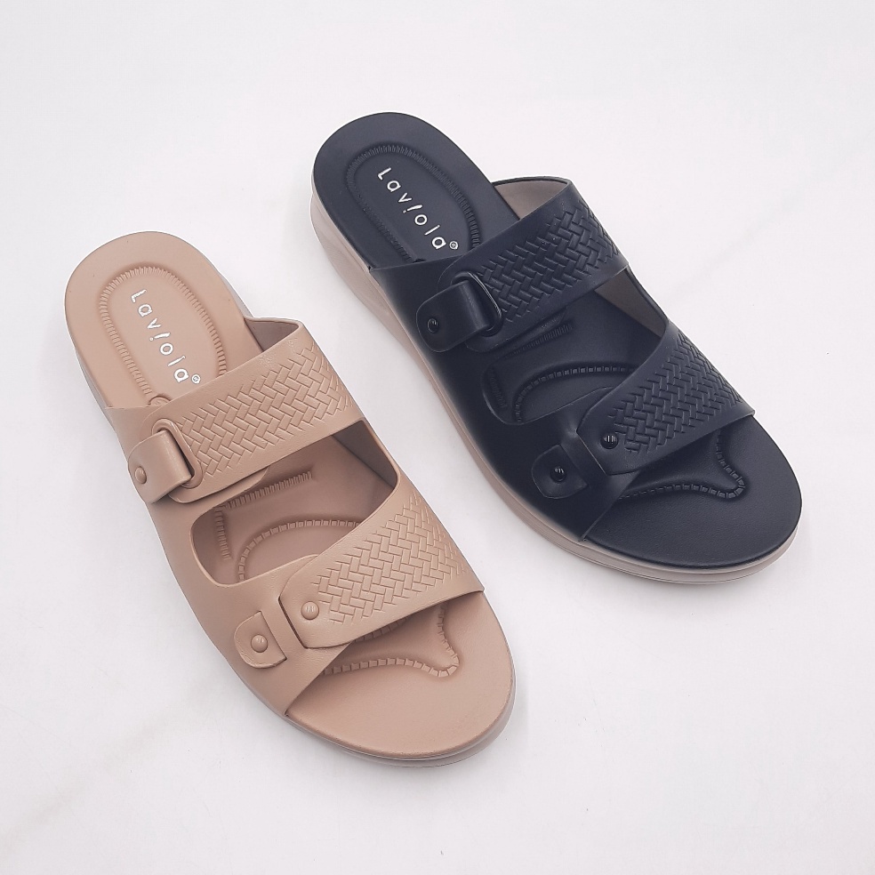 Paling Sesuai Laviola Shoes  Wedges Sendal Wanita  3941 WSK
