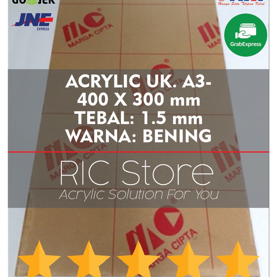 

Grosir Irit Acrylic Akrilik Lembaran Uk A3 4X3 Tebal 15mm BENING