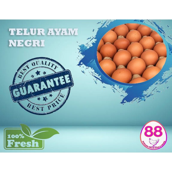 

TELUR AYAM NEGRI LOKAL 100% FRESH (1 KG)