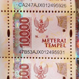 

Paling Kekinian Materai Meterai tempel nominal 1 1 original asli POS satuan