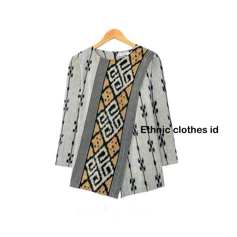 blouse atasan batik kerja wanita tenun modern