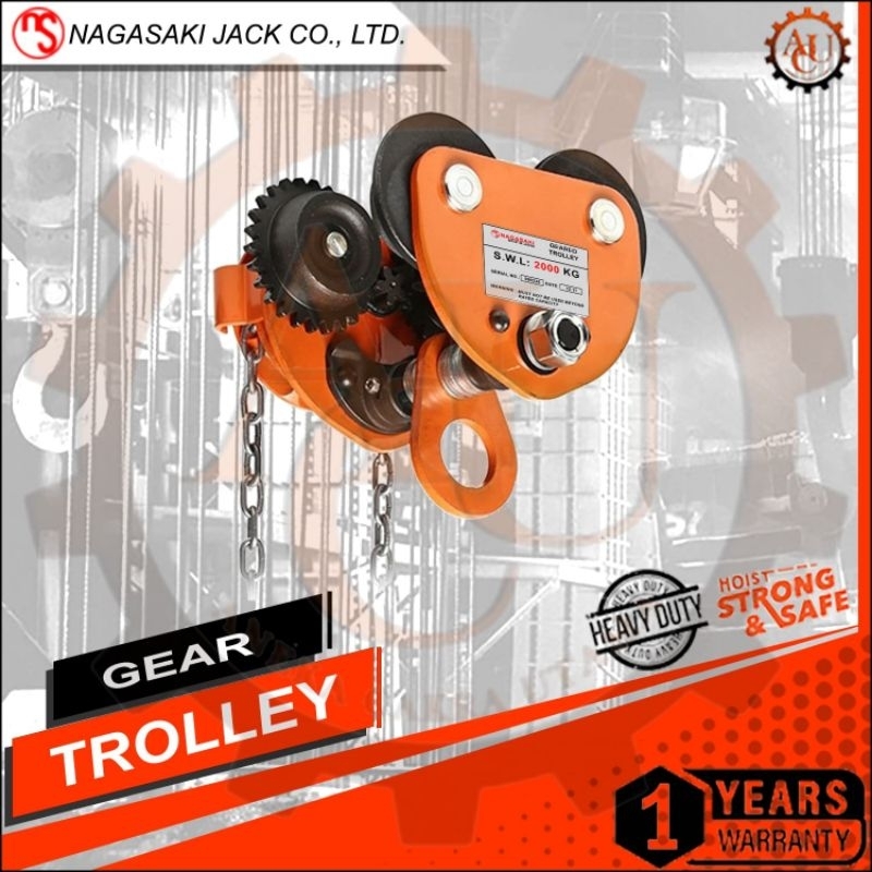 Gear Trolley 2 Ton x 3 Meter NAGASAKI Made In Japan