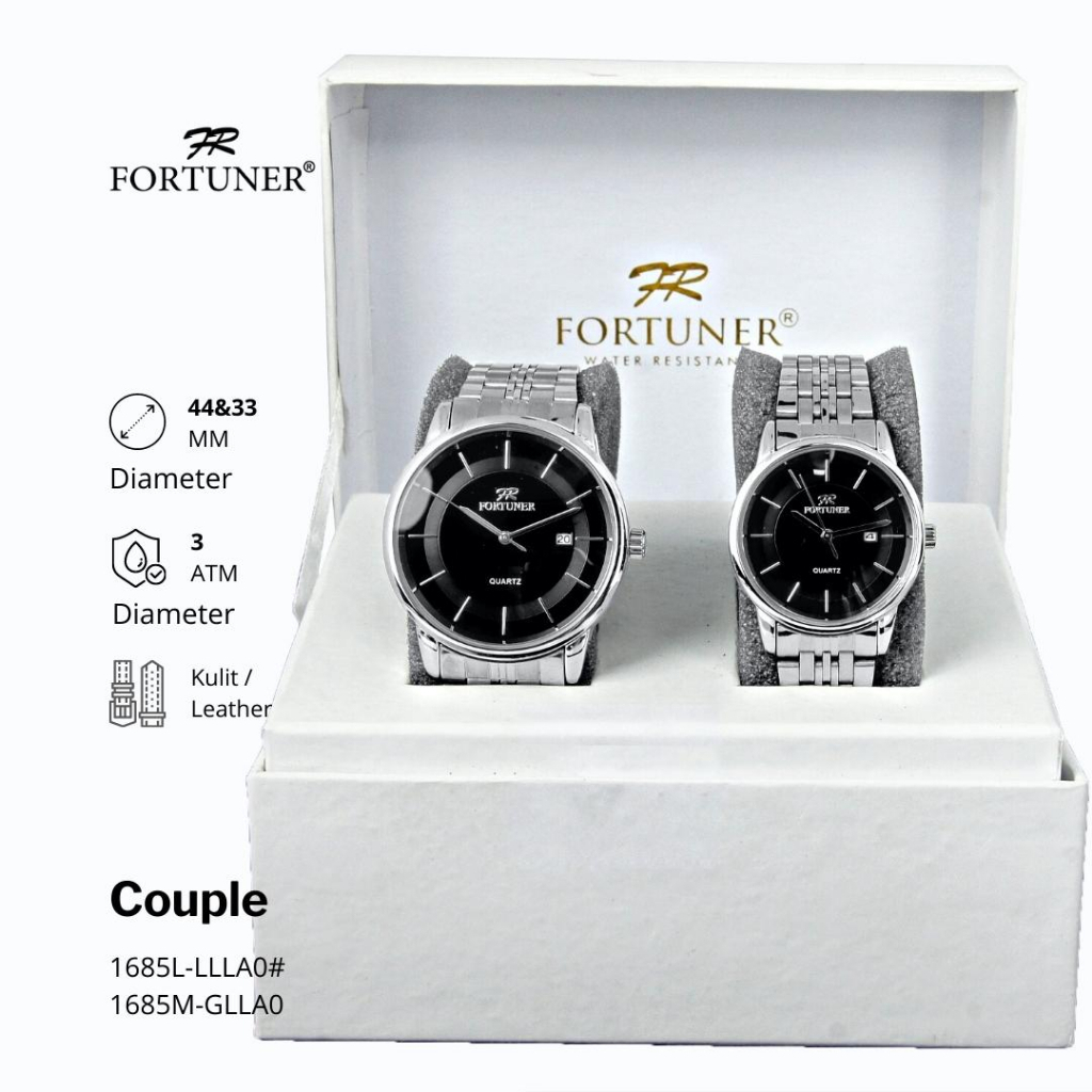 Jam Tangan Couple Fortuner Water Resistant Rantai Karmen
