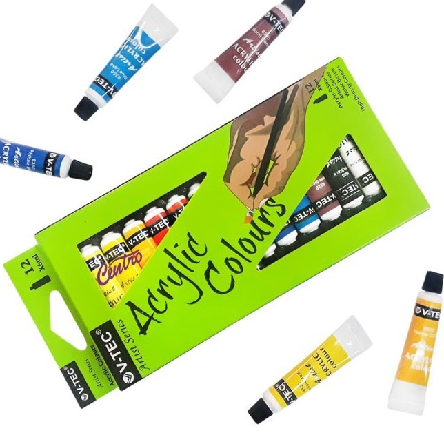 

Super Shipping VTec Acrylic Colour Set 12 Warna Cat Acrylic 12 Warna