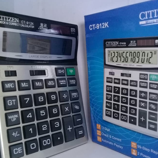 

Lebih Untung KALKULATOR CITIZEN CT912K CALCULATOR baterai aa mudah 12 digit cek ulang dengan KUALITAS 912 K