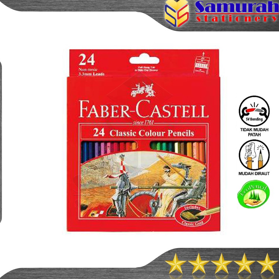 

Pasti Promo Pensil Warna Faber Castell 24 Warna Panjang Klasik Classic Color Pencil FaberCastell 24 Colors