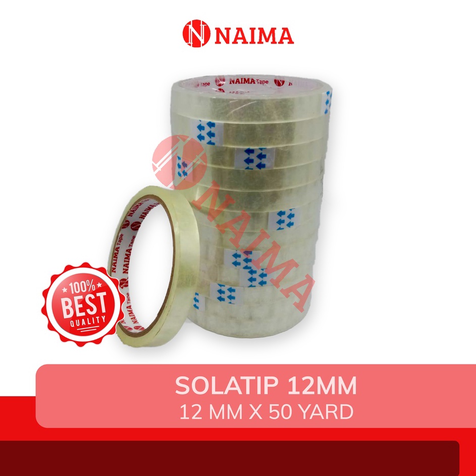 

Penjualan Sekarang 12 pcs ISOLASI SOLATIP BENING SELOTIP 12 mm 12 INCH x 5 YARD
