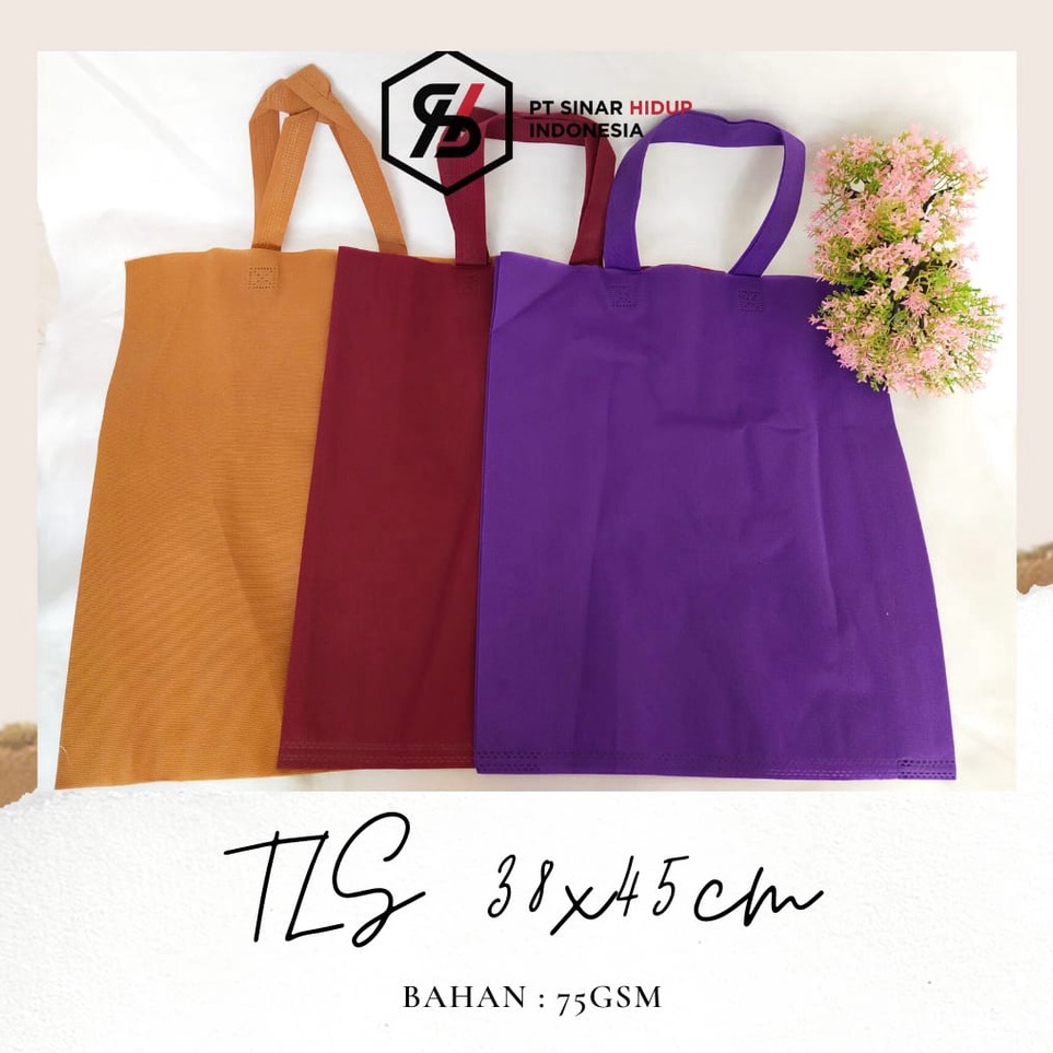 

Promo Hemat TAS KAIN SPONBOUND GOODIE BAG TAS PRESS TALI TLS 38x45 Perlusin