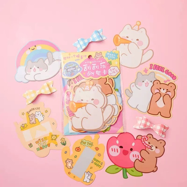 Greeting Card Gesek Hologram PER LEMBAR Gosok Hologram Lucky Draw Lotre Kurang Beruntung Karakter Lu