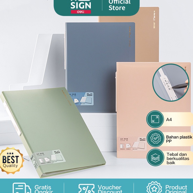 

Surprise Nusign Display Book File Map Clear Holder Document Keeper A4 3 4 6 Slot NS16X
