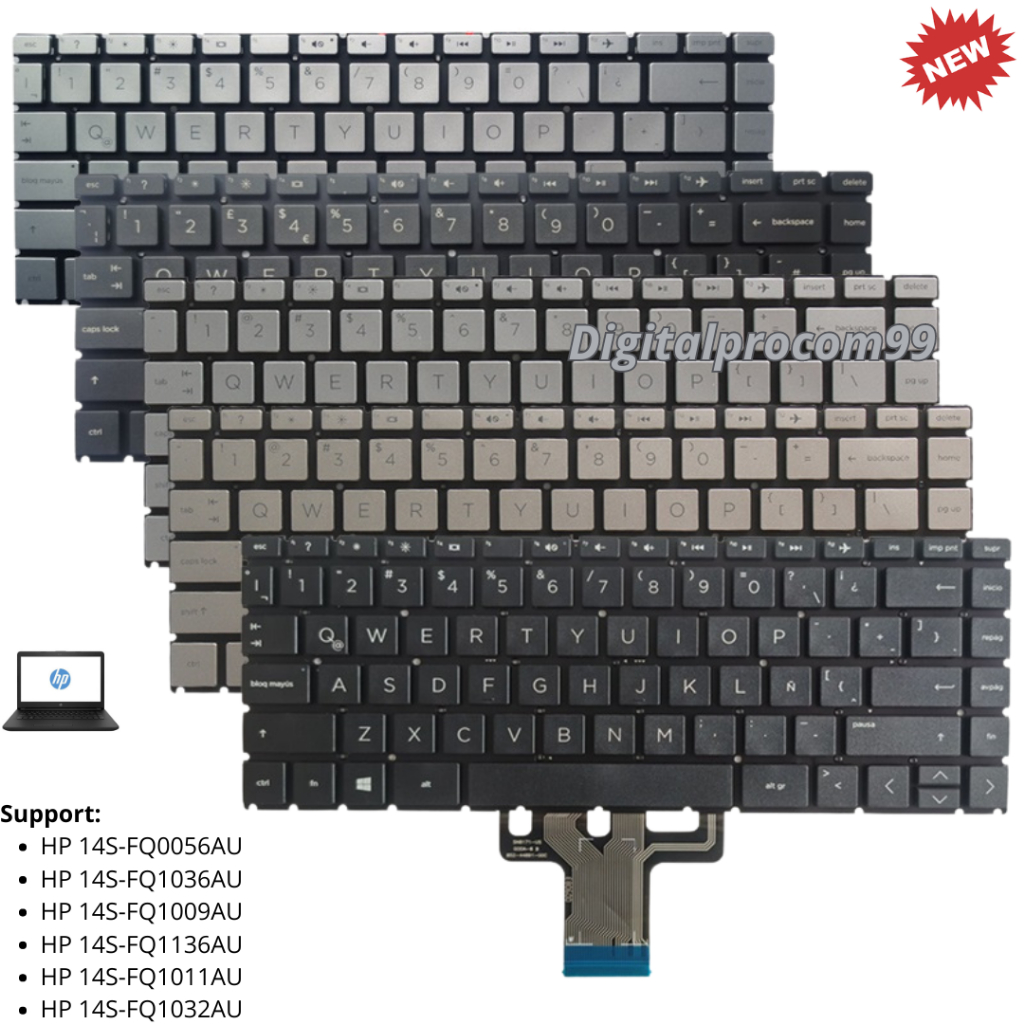 Keyboard HP 14S-FQ0056AU FQ1036AU FQ1009AU FQ1136AU FQ1011AU FQ1032AU New