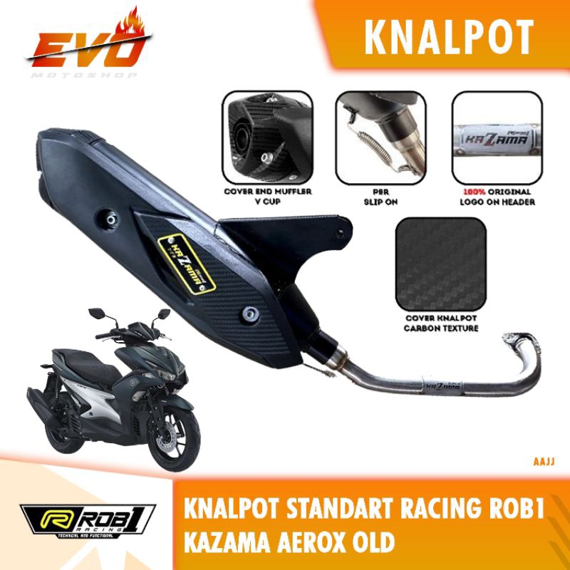 Knalpot ROB1 Standar Racing AEROX OLD KAZAMA ROB 1
