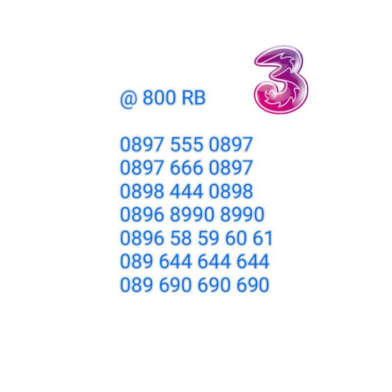 perdana cantik / nomor cantik tri