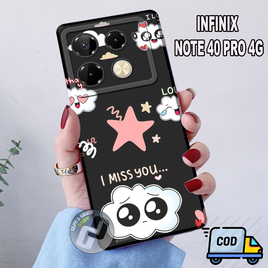 G11 - Case Infinix note 40 pro -case infinix note 40 pro plus 2024 terbaru - motif FLOWER - silikon 