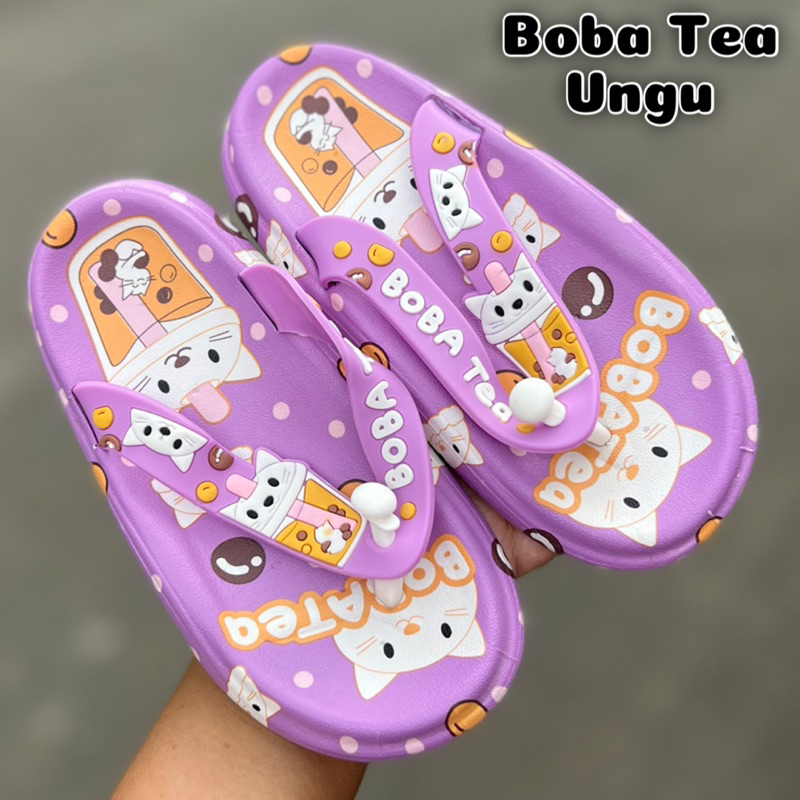 Sandal Jepit Anak Import Boba Tea