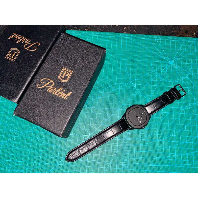jam tangan parlent gallant graphite black bekas mulus