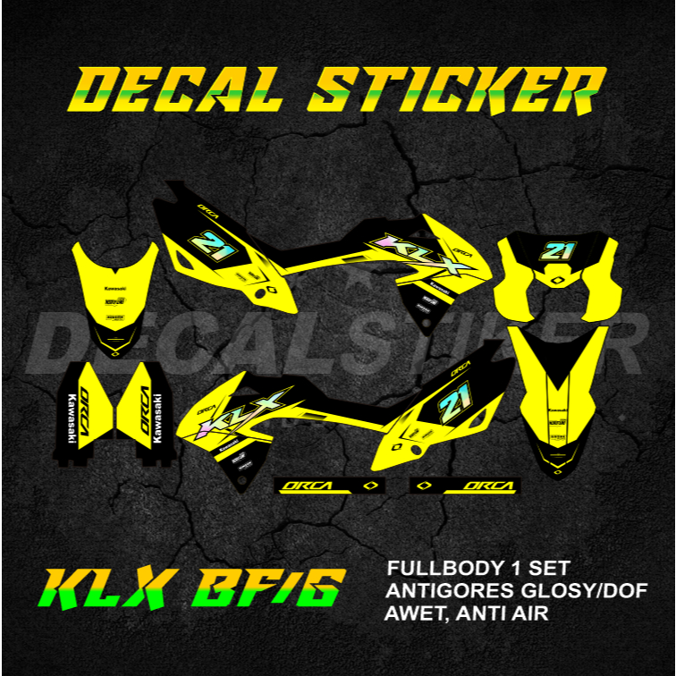 DECAL STIKER KLX 150 BF FULLBODY (007) DEKAL STICKER KLX G SE 2016 2017 2018 2019 2020 2021 2022 202