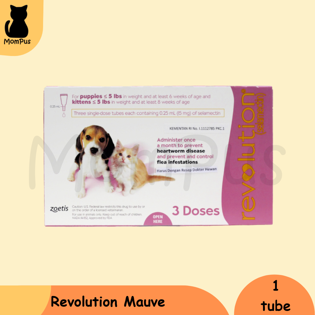 Revolution Cat (1 tube) Mauve Obat Kutu KUCING Tetes KITTEN ADULT
