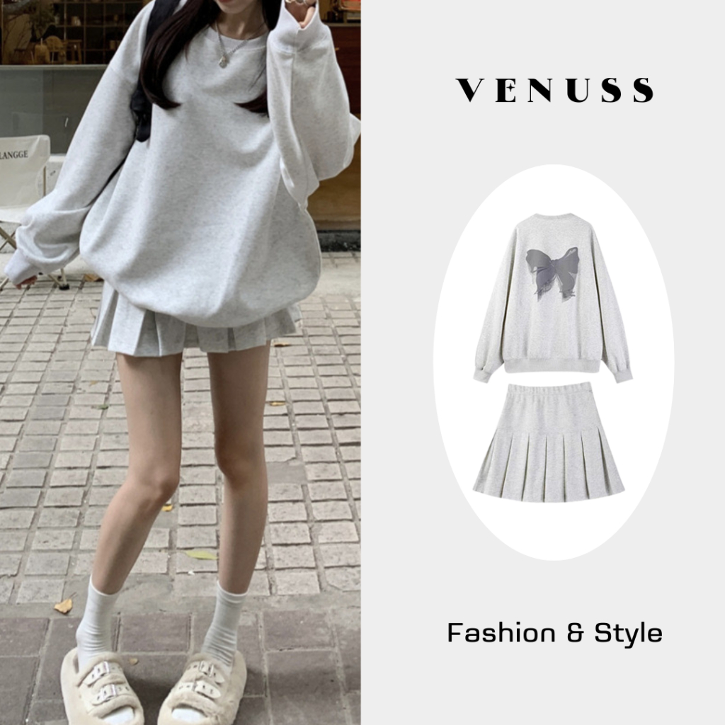 One set sweater butterfly with short skirt/Sweater Korean Style/One set rok dan sweater/Import china